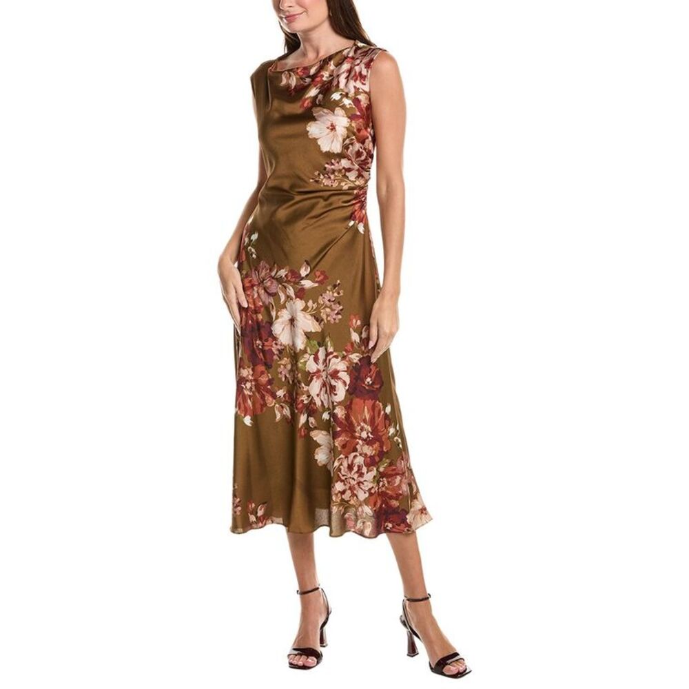 Taylor Womens Sleeveless Midi Dress, Red